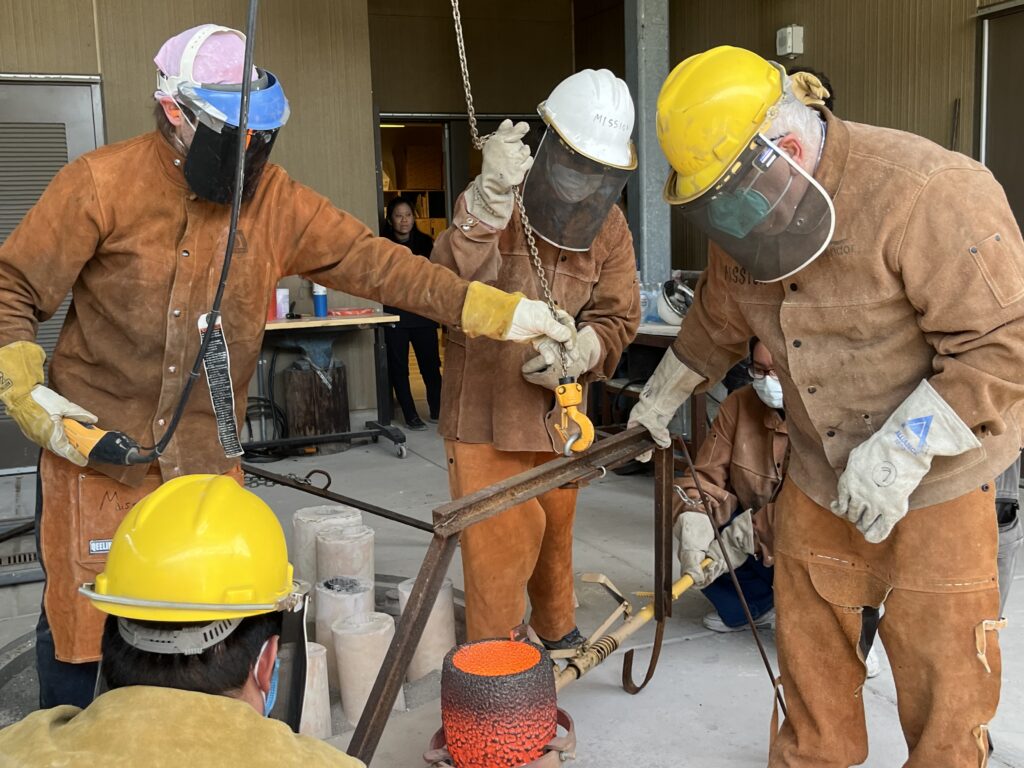 Mission College Bronze Pour